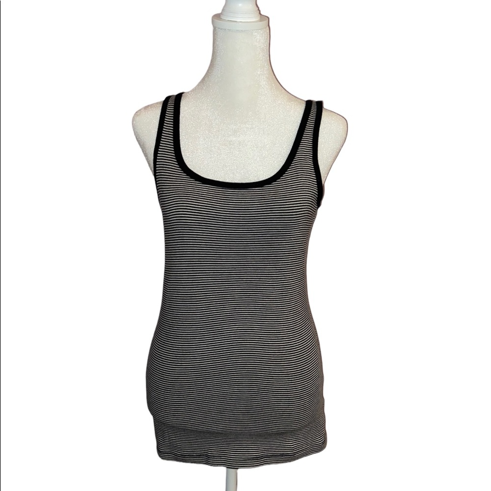 Black and White striped tank top
